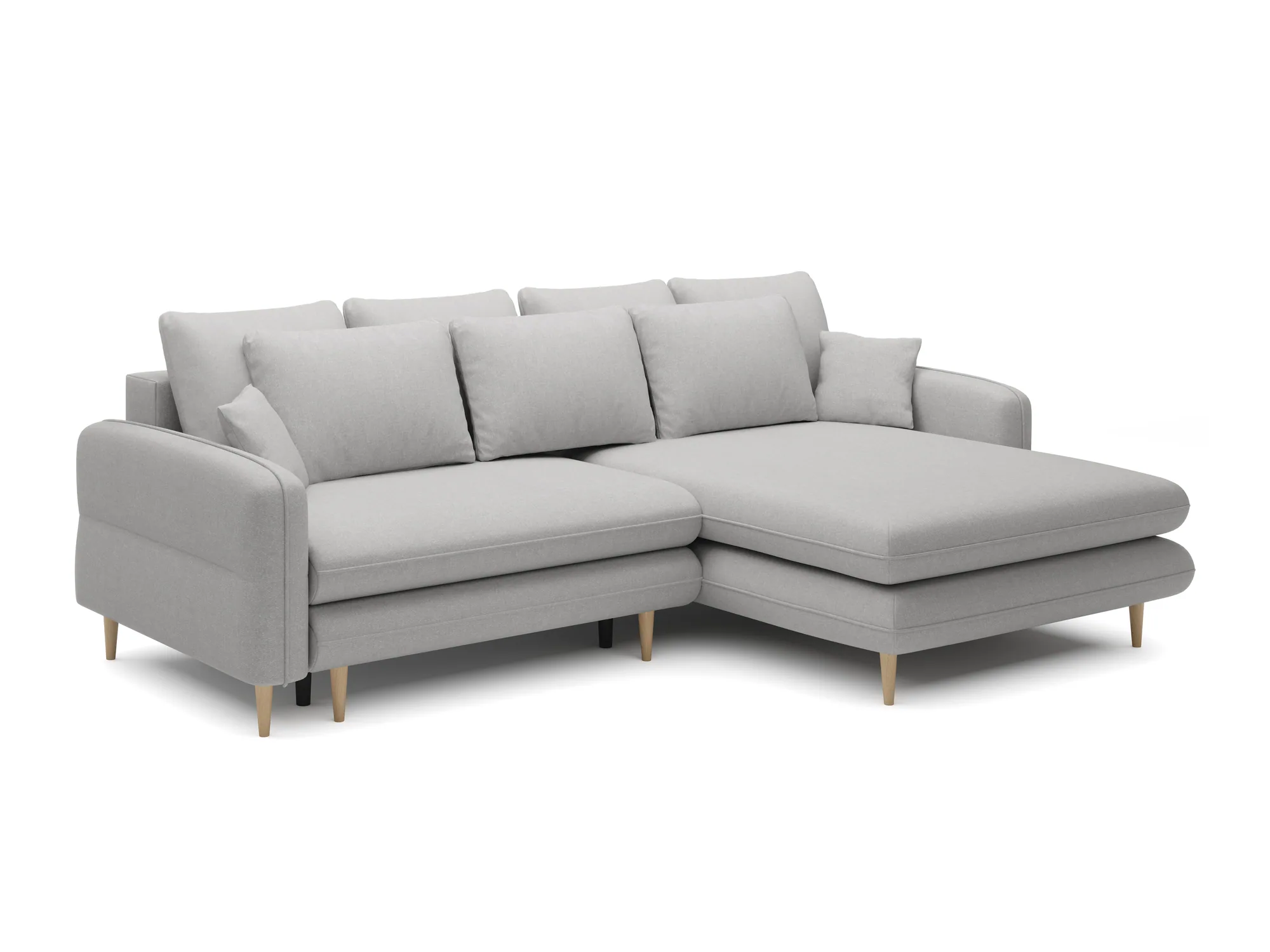 Eckschlafsofa mit Bettkasten SALLY – auf weißem Hintergrund