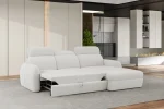 Eckschlafsofa mit Bettkasten SANCHO S – im Raum, als Bett geöffnet