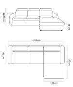 Eckschlafsofa mit Bettkasten SANCHO S – Maße