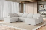 U-förmiges Eckschlafsofa mit Bettkasten SANCHO XL – im Raum, Schrägansicht