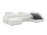 U-förmiges Eckschlafsofa mit Bettkasten SANCHO XL – Bettkasten geöffnet