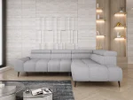 Divano angolare relax con seduta elettrica SANTO L – vista frontale, ambientazione