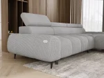 Relax-Ecksofa mit elektrischem Sitz SANTO S – Detail, im Raum