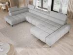 Divano angolare a U relax con seduta elettrica SANTO XL – vista dall'alto, ambientazione