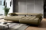 Eckschlafsofa mit elektrischem Sitz SELEDO MINI – Funktion geöffnet, im Raum
