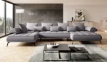 U-förmiges Eckschlafsofa mit elektrischem Sitz SELEDO XL – im Raum