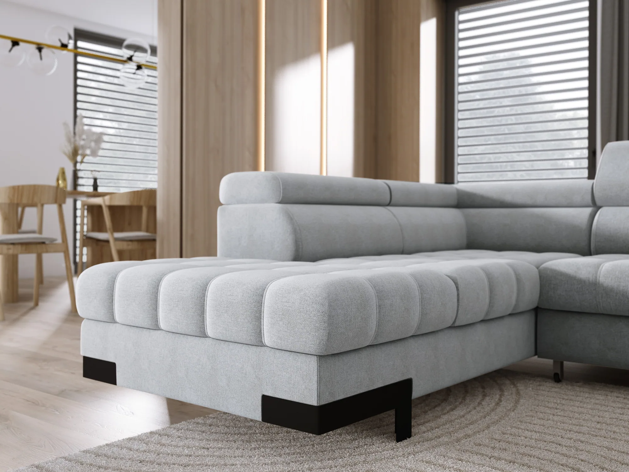 Ecksofa SELVA XL forma U – Detail, im Raum