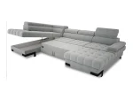 Ecksofa SELVA XL forma U – Funktion geöffnet, auf weißem Hintergrund
