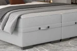 Boxspring-Doppelbett mit Bettkasten SEMENO – Detail, im Raum