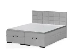 Boxspring-Doppelbett mit Bettkasten SEMENO – Schrägansicht, auf weißem Hintergrund