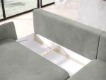 Eckschlafsofa mit Bettkasten SOLANO – Detail, im Raum