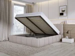 Polster-Doppelbett mit Bettkasten SOUL – im Raum