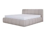 Polster-Doppelbett mit Bettkasten SOUL – Schrägansicht, auf weißem Hintergrund