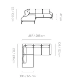 Ecksofa STORM L – Maße