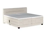 Letto matrimoniale boxspring elettrico TESSA – vista angolare, su sfondo bianco