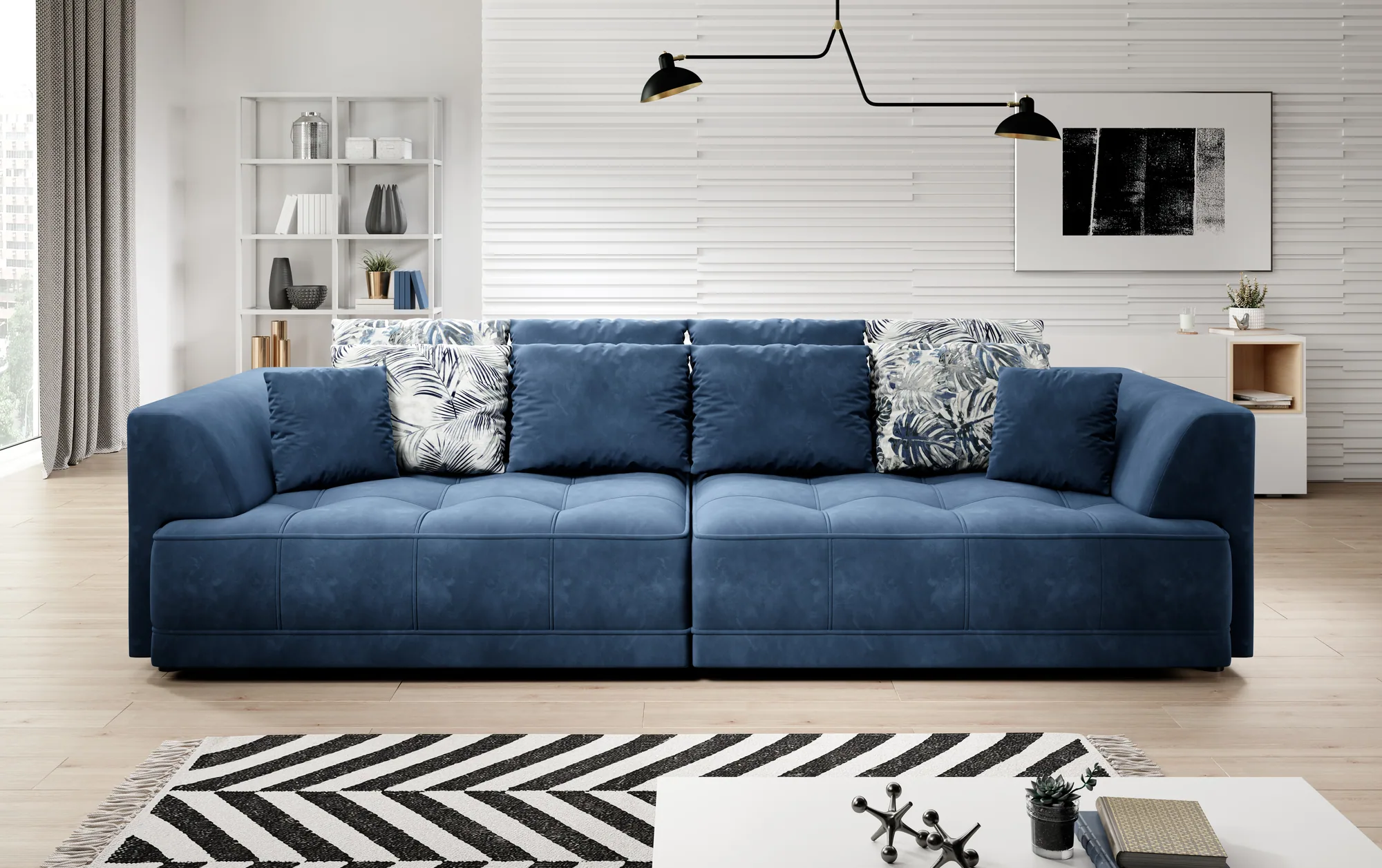 Divano lineare con funzione relax TIGA BIGSOFA – ambientazione