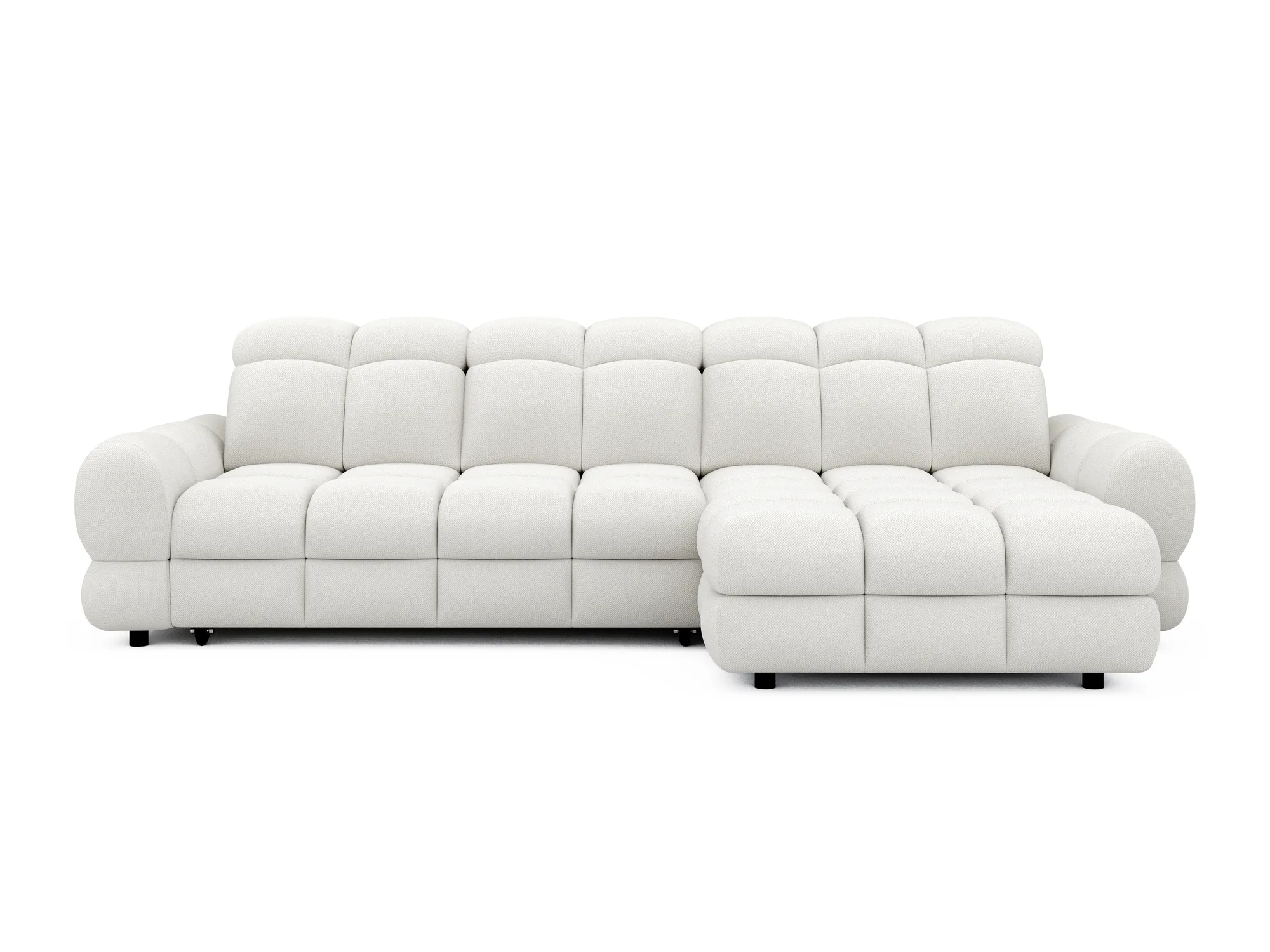 Eckschlafsofa mit elektrischem Sitz und Bettkasten TOLLO S – auf weißem Hintergrund