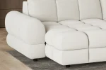 U-förmiges Eckschlafsofa mit elektrischem Sitz und Bettkasten TOLLO XL – Detail, im Raum