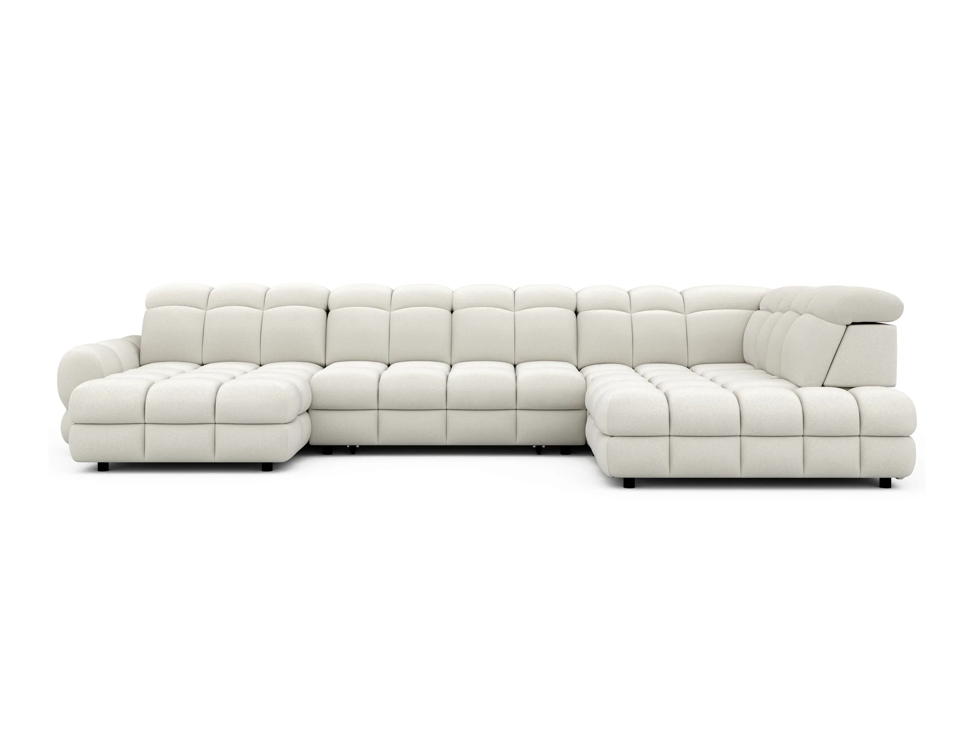 U-förmiges Eckschlafsofa mit elektrischem Sitz und Bettkasten TOLLO XL – auf weißem Hintergrund