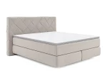 Boxspring-Doppelbett TREZZO – Schrägansicht, auf weißem Hintergrund