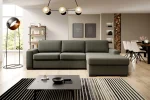 Eckschlafsofa mit Bettkasten VANILLA MINI CORNER 120 – im Raum