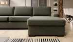 Eckschlafsofa mit Bettkasten VANILLA MINI CORNER 120 – Detail, im Raum
