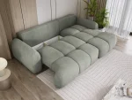 Divano letto angolare con contenitore WIND S – funzione aperta, ambientazione