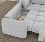 Eckschlafsofa mit Bettkasten WIND L – im Raum