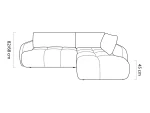 Eckschlafsofa mit Bettkasten WIND L – Maße