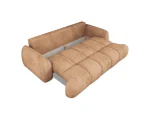 Schlafsofa mit Bettkasten WIND – Funktion geöffnet, auf weißem Hintergrund