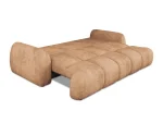 Schlafsofa mit Bettkasten WIND – Funktion geöffnet, auf weißem Hintergrund